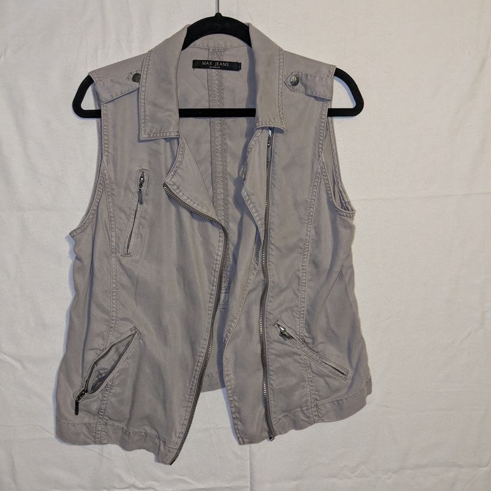 Max Jeans Gray Lightweight Vest Casual